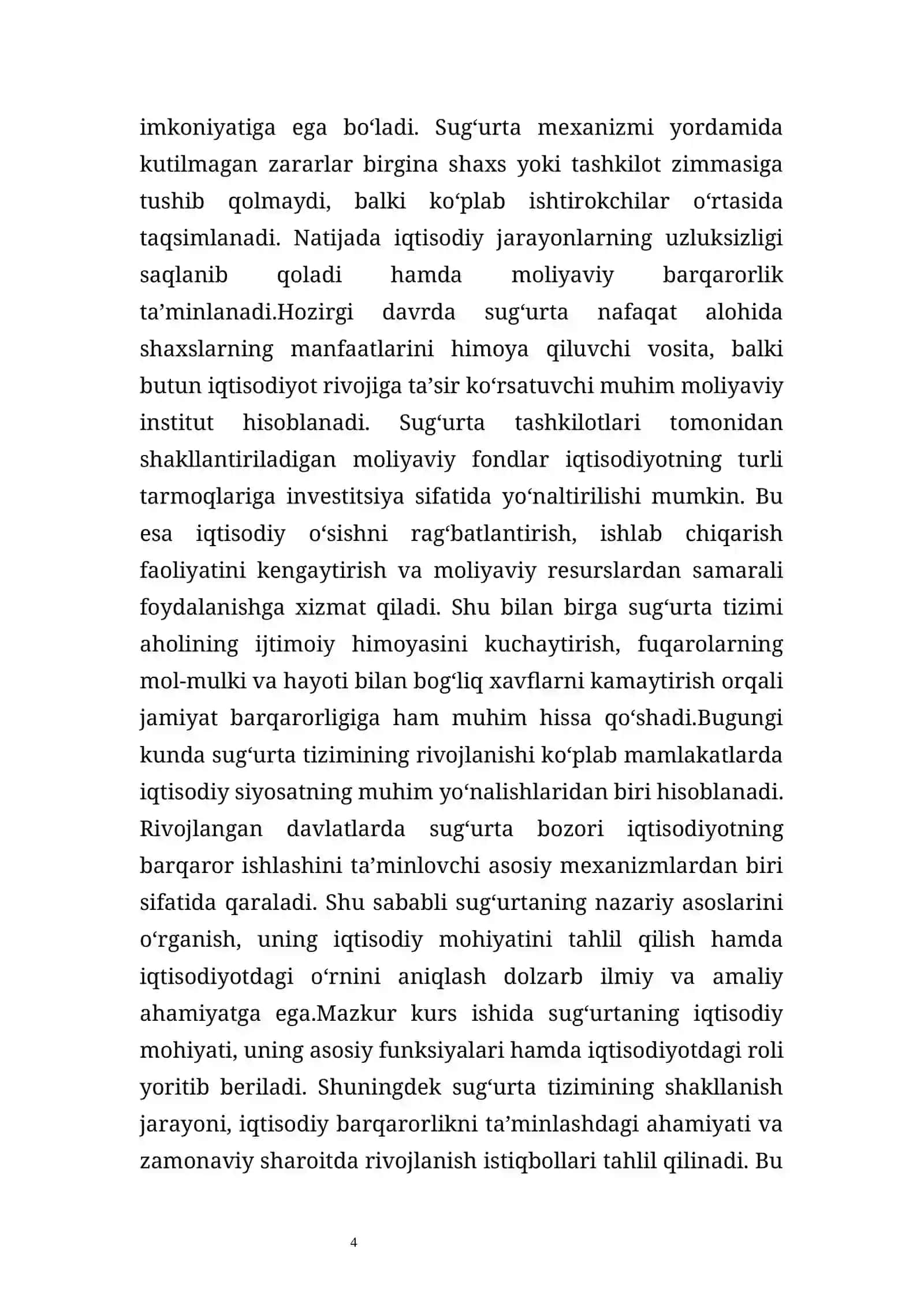 Sugʻurtaning mohiyati va uning iqtisodiyotdagi oʻrni 4