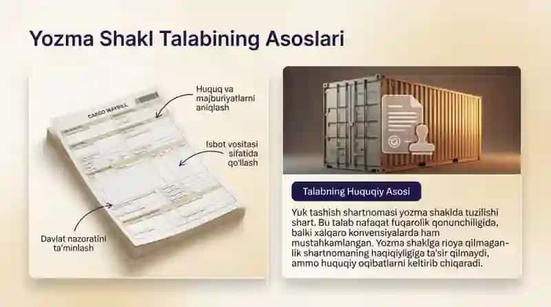 Yuk tashish shartnomasining yozma shakli-yuk xatini tuzish 4