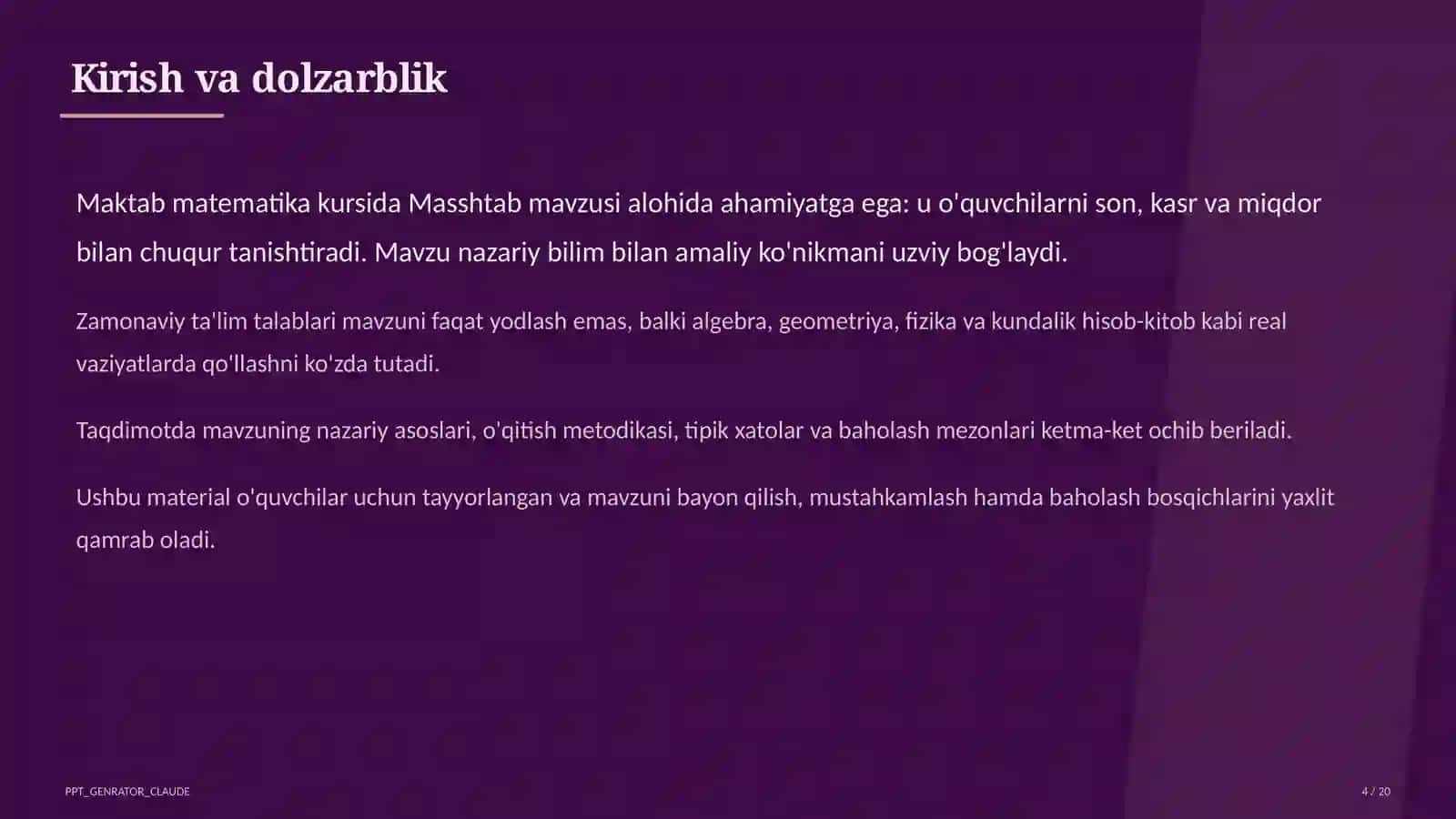 Masshtab (6-sinf) 4