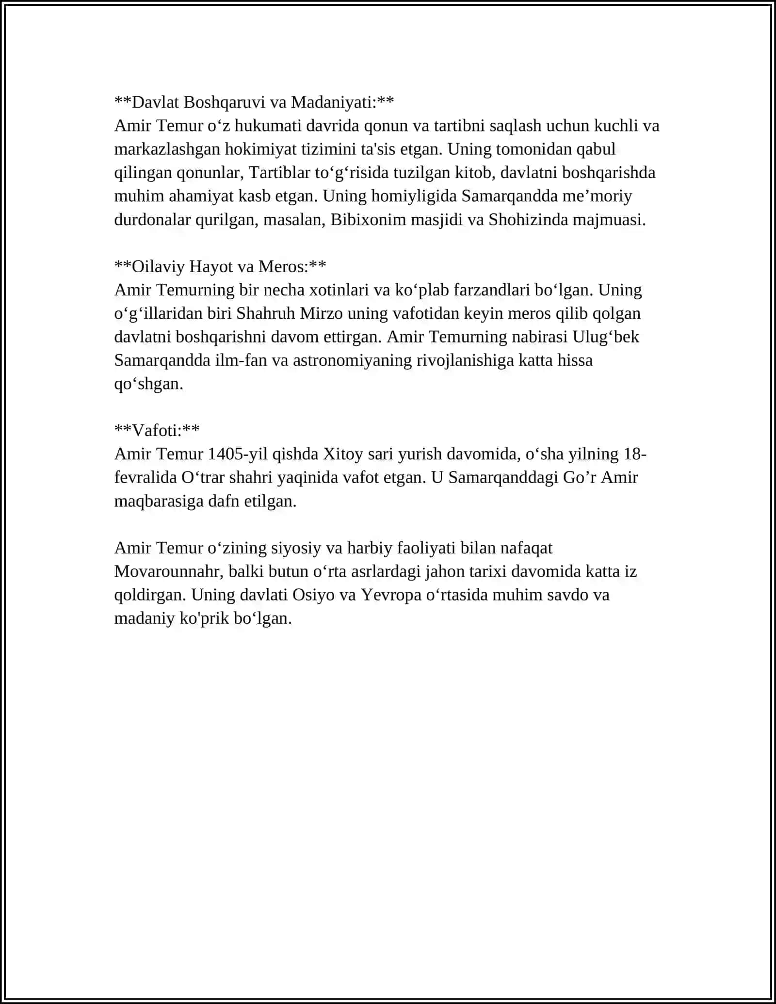 AMIR TEMUR HAQDA REFERAT 4
