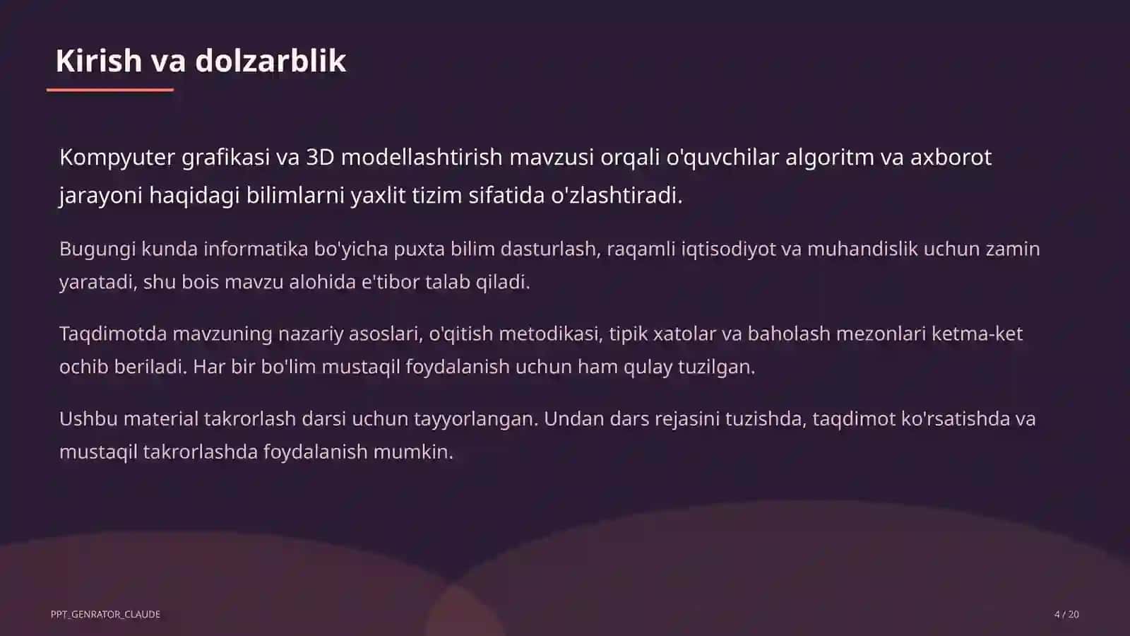 Kompyuter grafikasi va 3D modellashtirish (10-sinf) 4