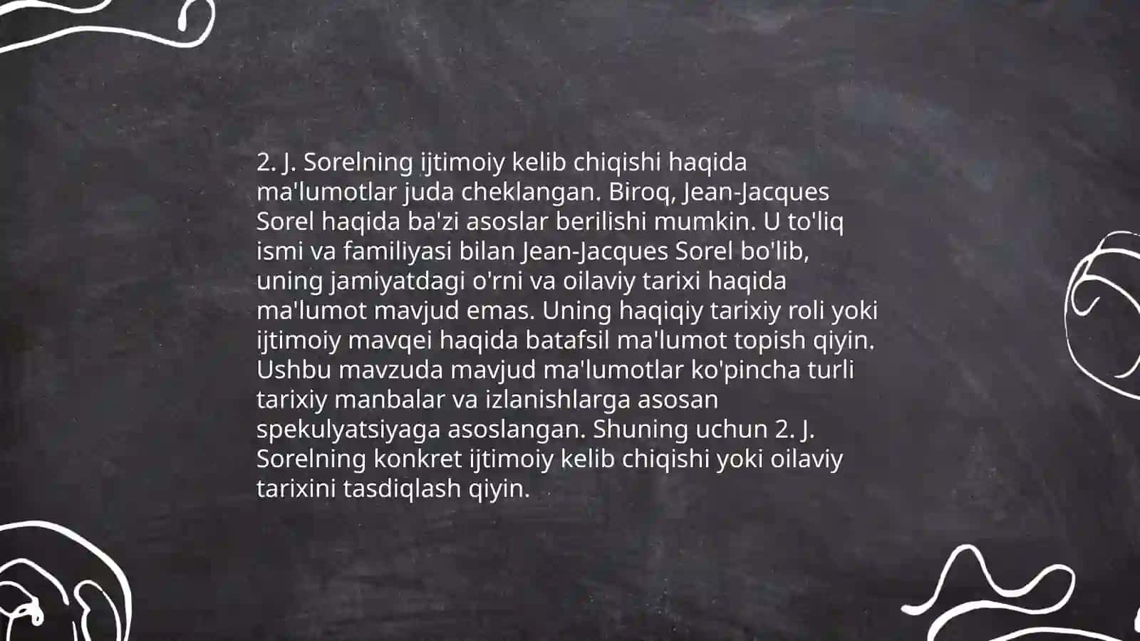 J. Sorelning xarakteri 4