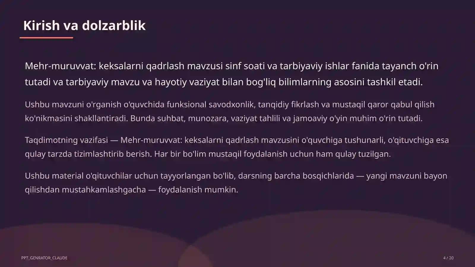 Mehr-muruvvat: keksalarni qadrlash 4