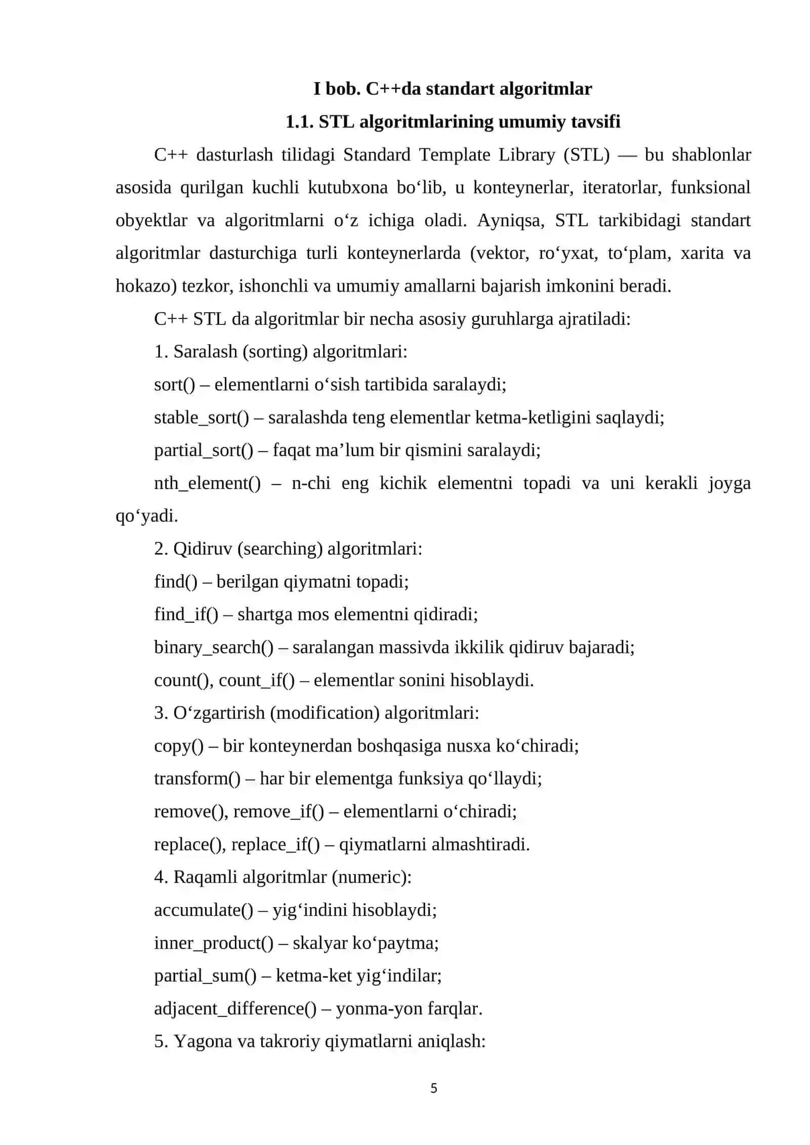 C++da standart algoritmalar va iteratorlar 4