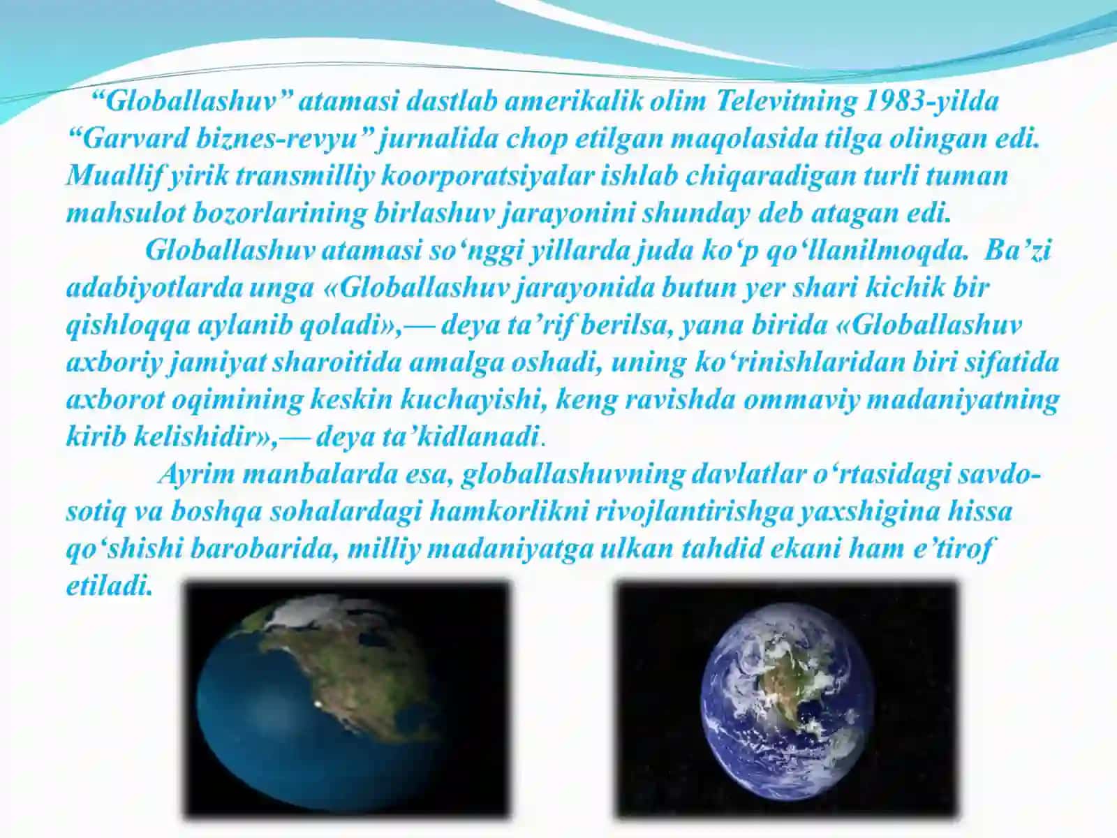 Globallashuv asoslari 4