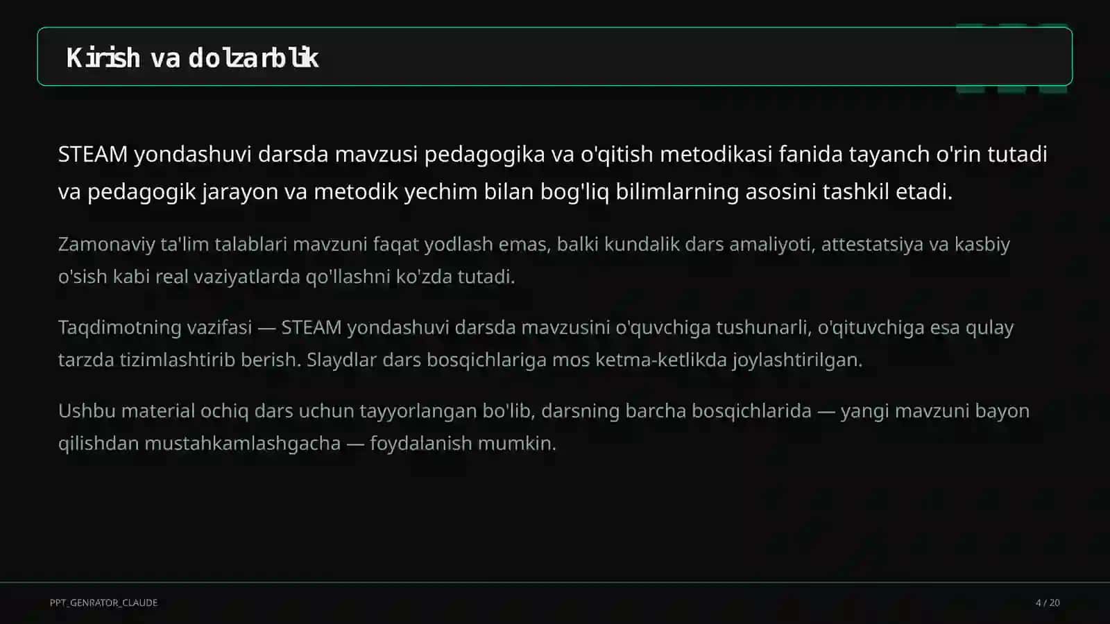 STEAM yondashuvi darsda 4