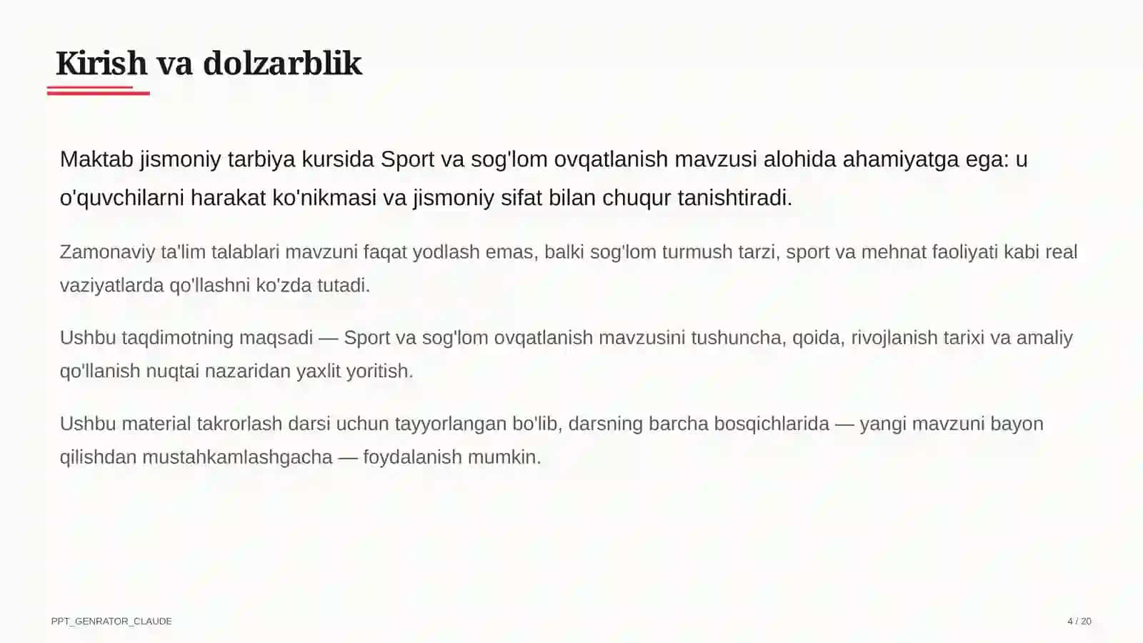 Sport va sog'lom ovqatlanish (8-sinf) 4
