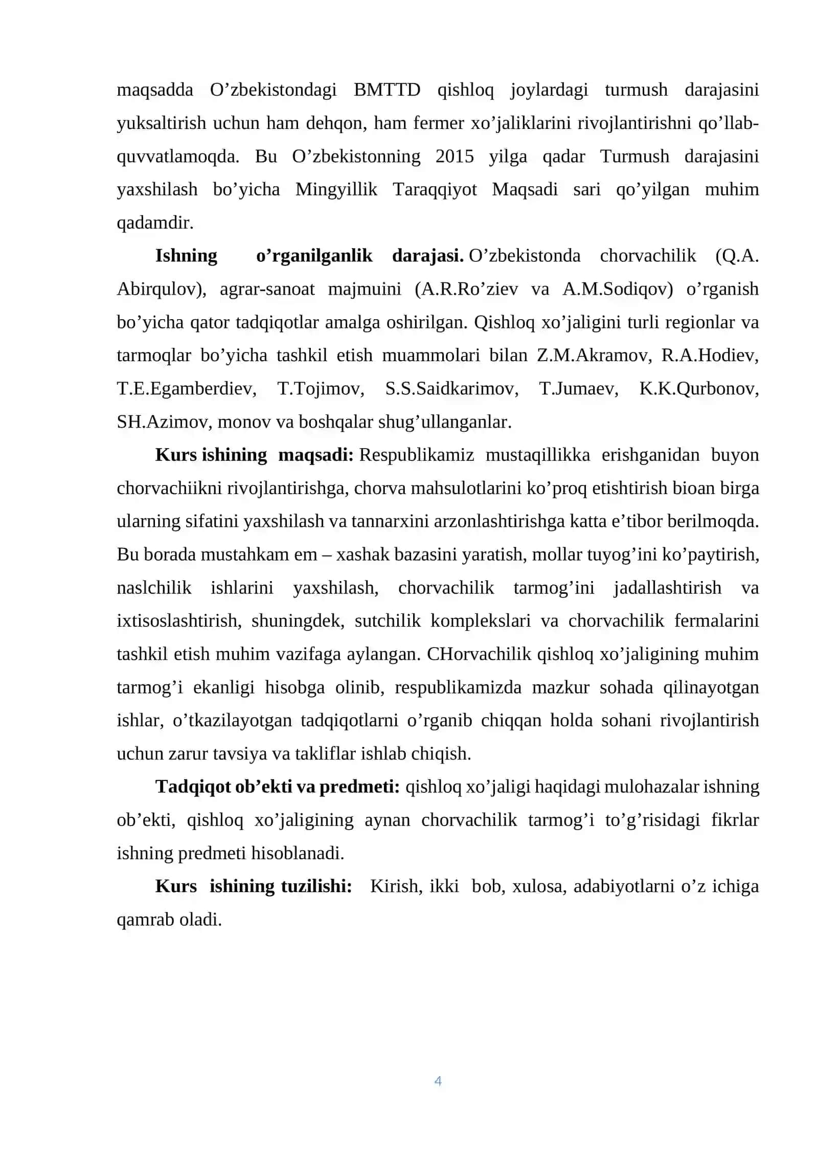 QUYI AMUDARYO IQTISODIY GEOGRFIK RAYONINING CHORVACHILIGI 4