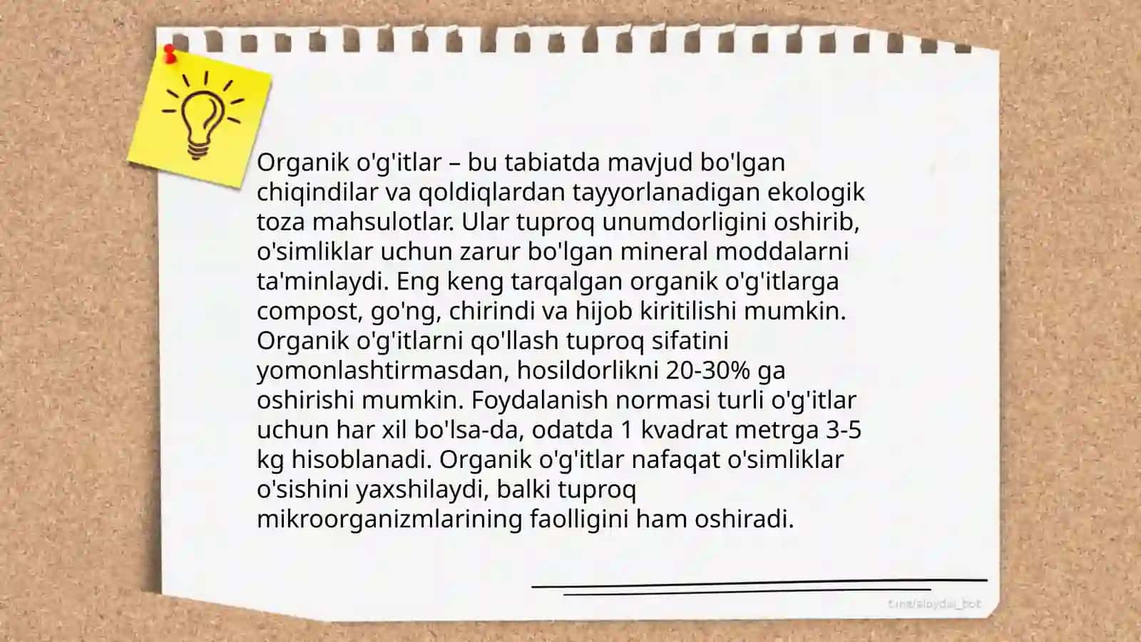 Ekologik toza qishloq xo'jaligi mahsulotlarini yetishtirish 4