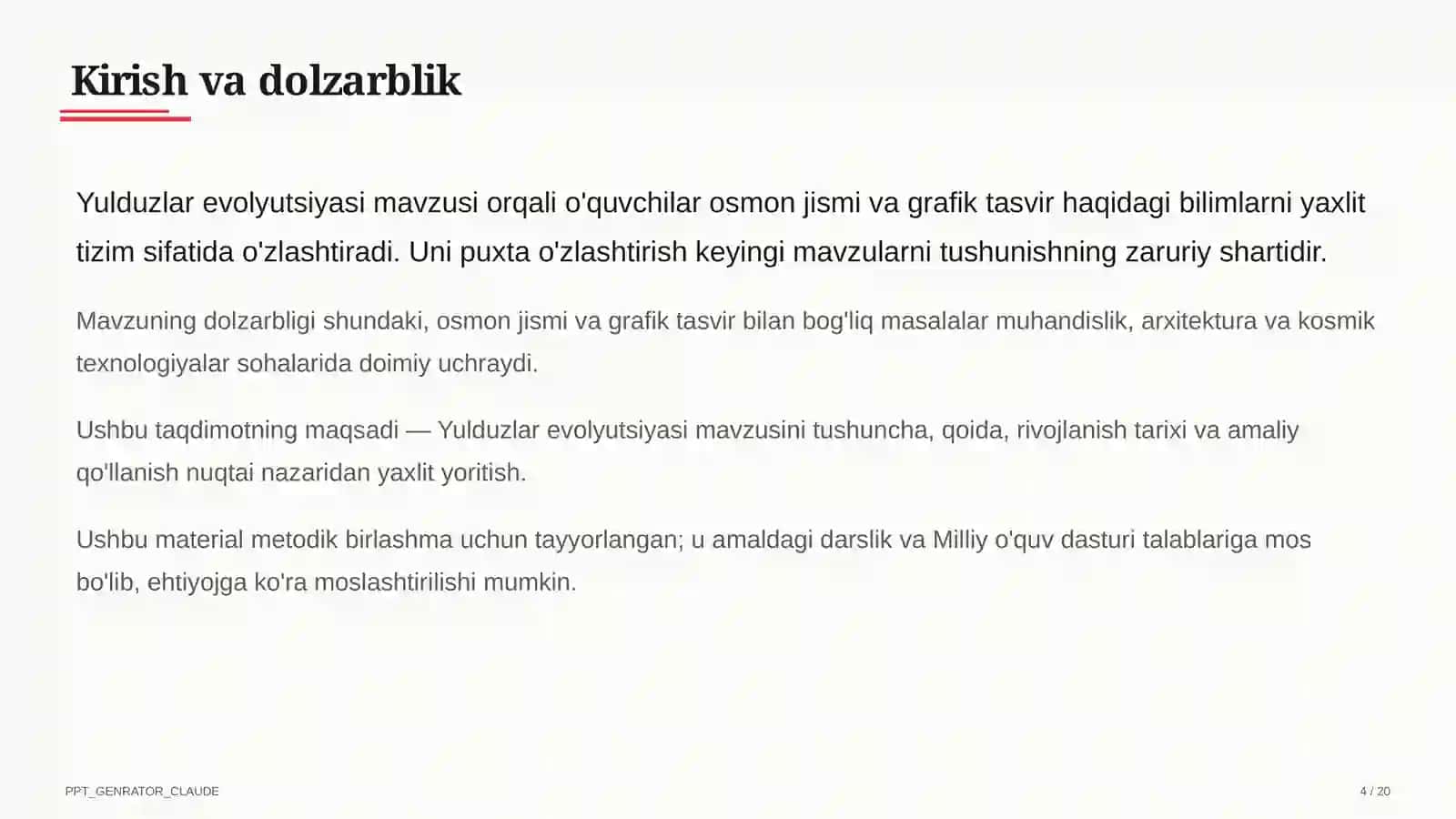 Yulduzlar evolyutsiyasi (11-sinf) 4