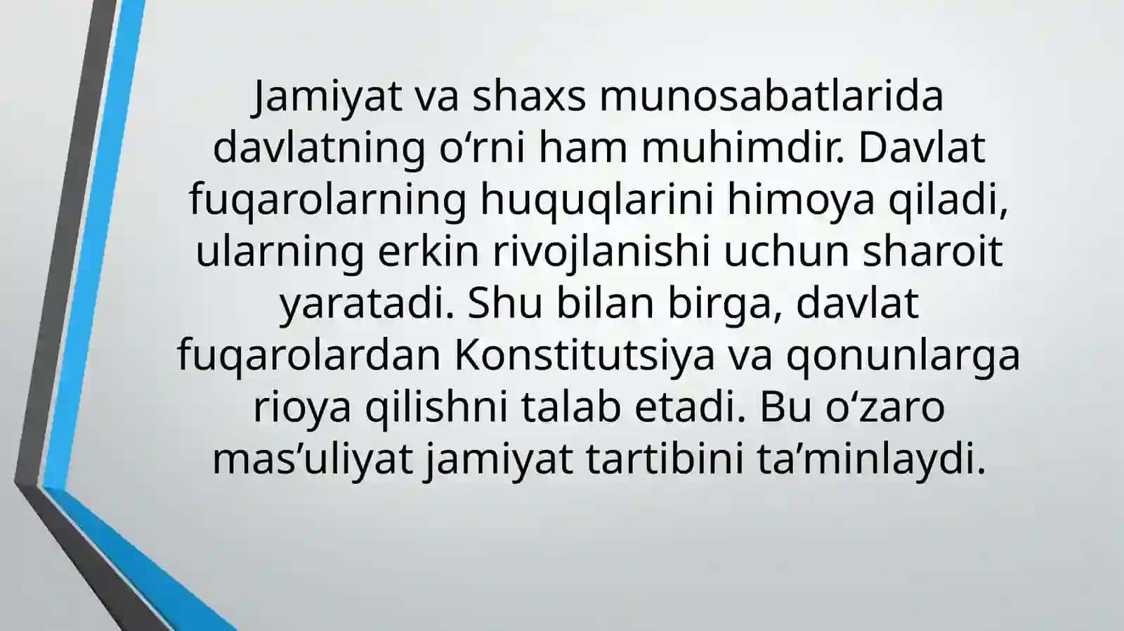 O'zbda jamiyat va shaxs munosabatlarining konstitutsiyaviy 4
