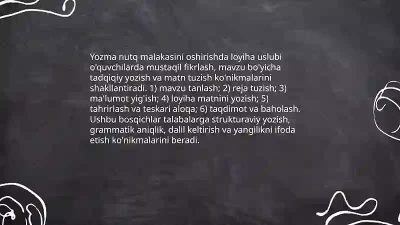 Oʻquvchilarning ogʻzaki va yozma nutq malakalarini oshirishning shakl va usullari 4