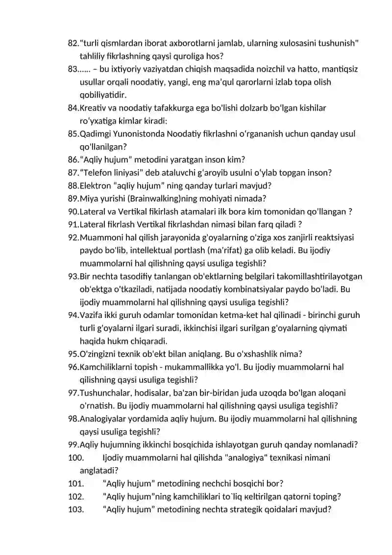 Olti xil fikrlash shlyapasi (Six Thinking Hats) 4