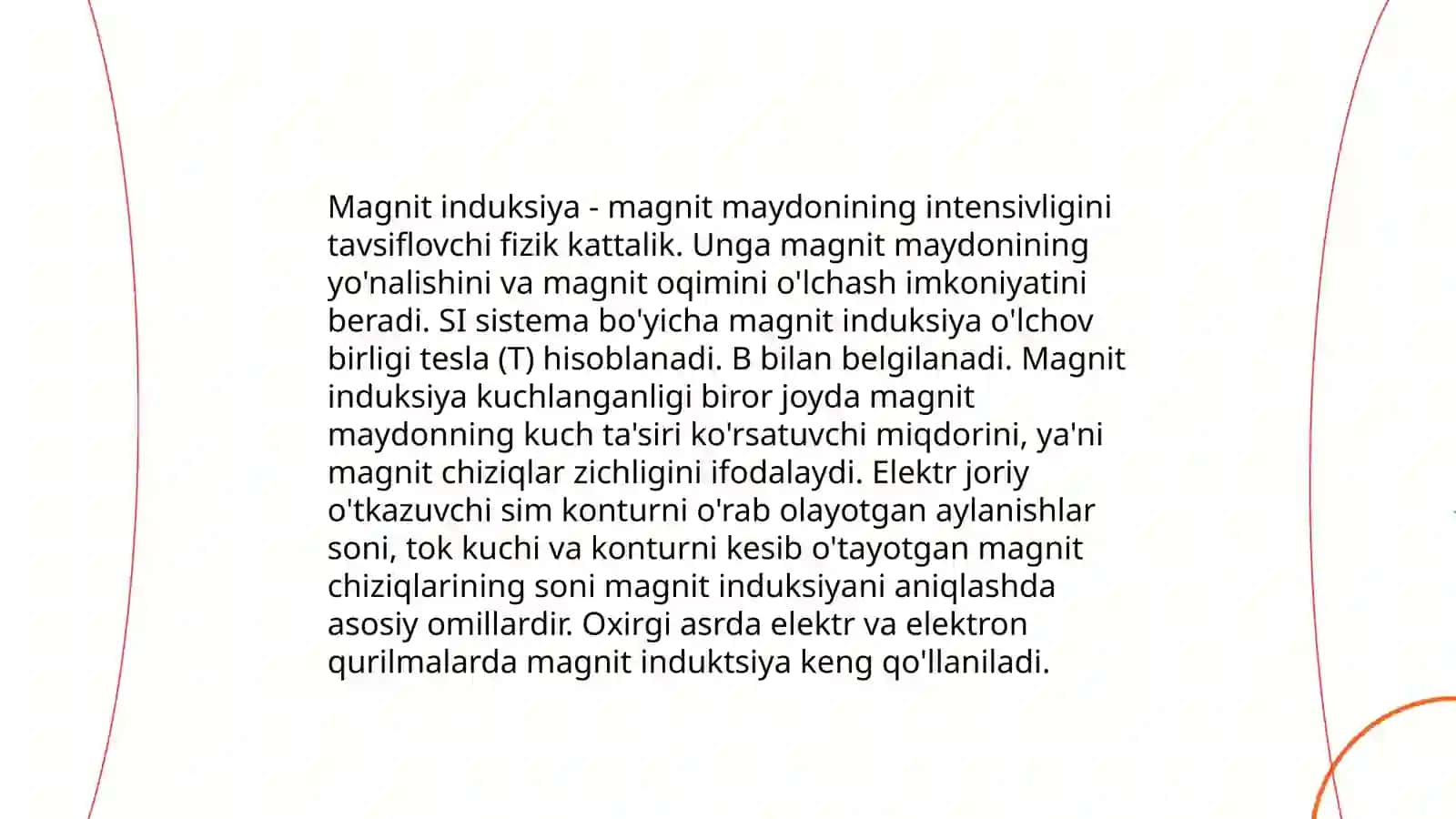 To'g'ri va aylanma toklarning magnit maydonlari 4