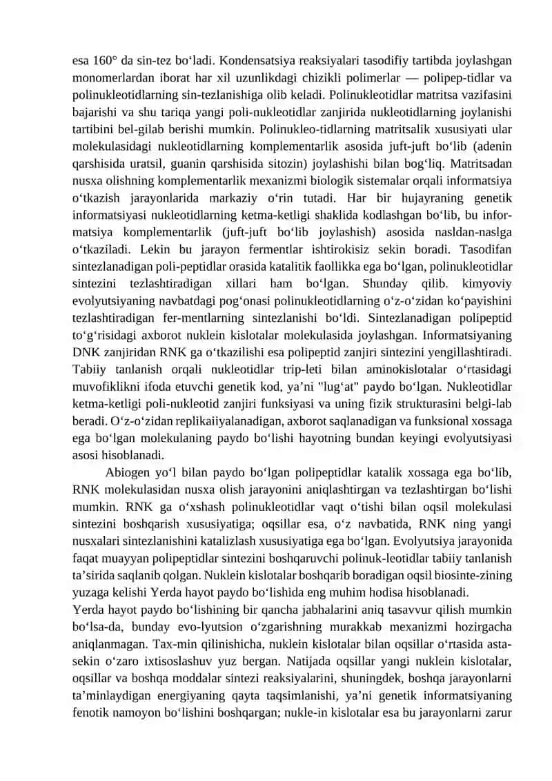 Yerda Hayot Rivojlanishining Asosiy Bosqichlari 4