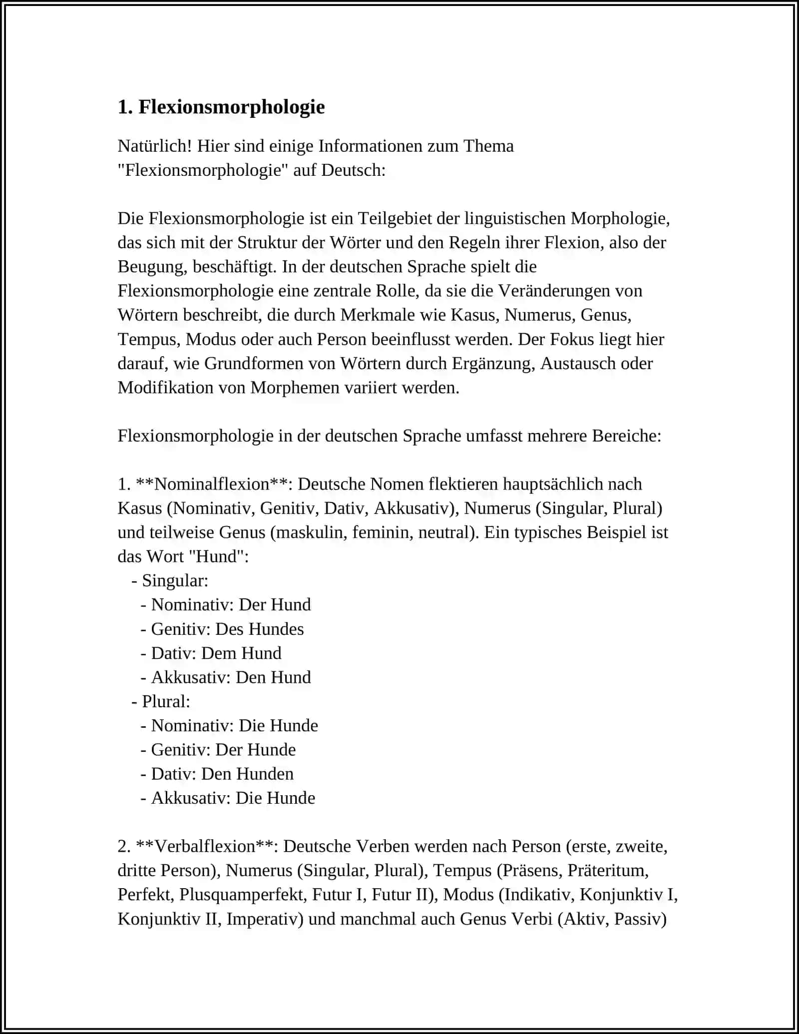 DIE MORPHOLOGIE ALS EIN ZWEIG DER GRAMMATIK 4