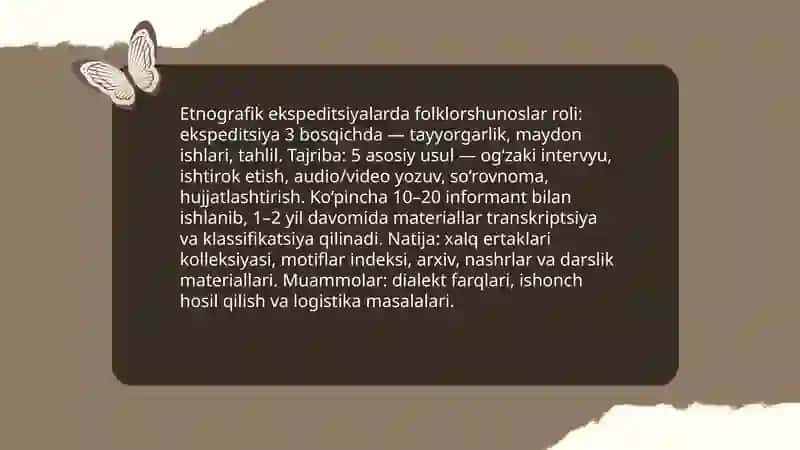 Folklorshunos olimlarning faoliyati 4
