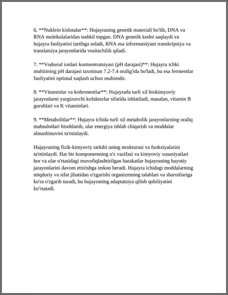 HUJAYRANING FIZIK-KIMYOVIY TARKIBI. OQSILLAR. UGLEVODLAR. YOG'LAR 4