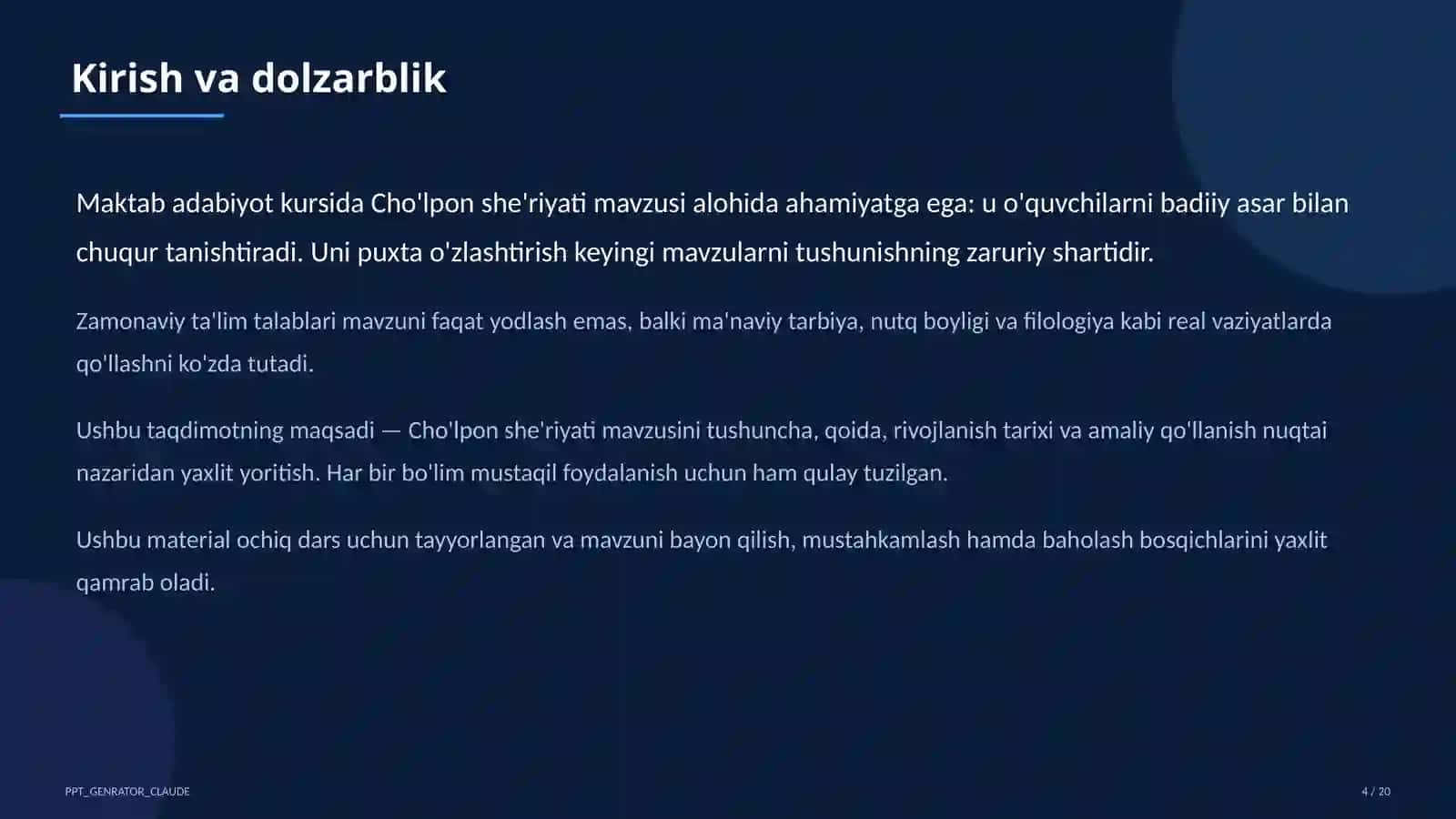 Cho'lpon she'riyati (7-sinf) 4