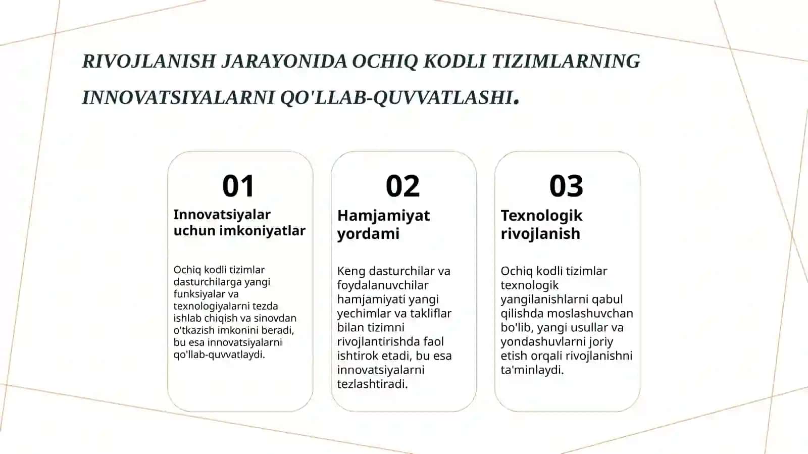 Ochiq kodli operatsion tizimlarning avzalliklari va kamchiliklari 4