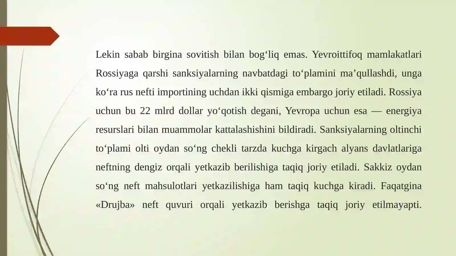 Energetik inqiroz sabablari va muammolarni yechimi yo’llari 4