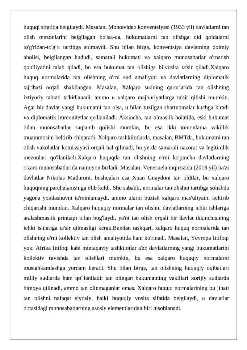 Hukumatlarni tan olish 4