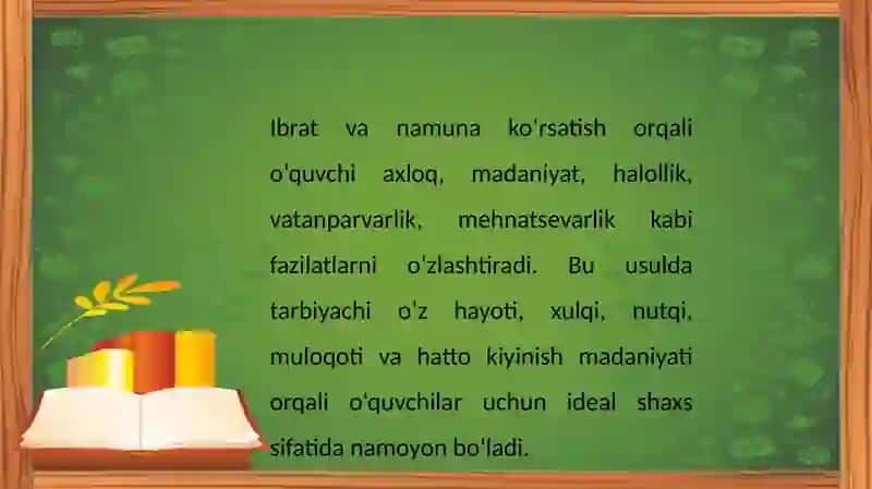 Tarbiyaviy-ishlar metodikasifanidan tayyorlagan taqdimoti 4