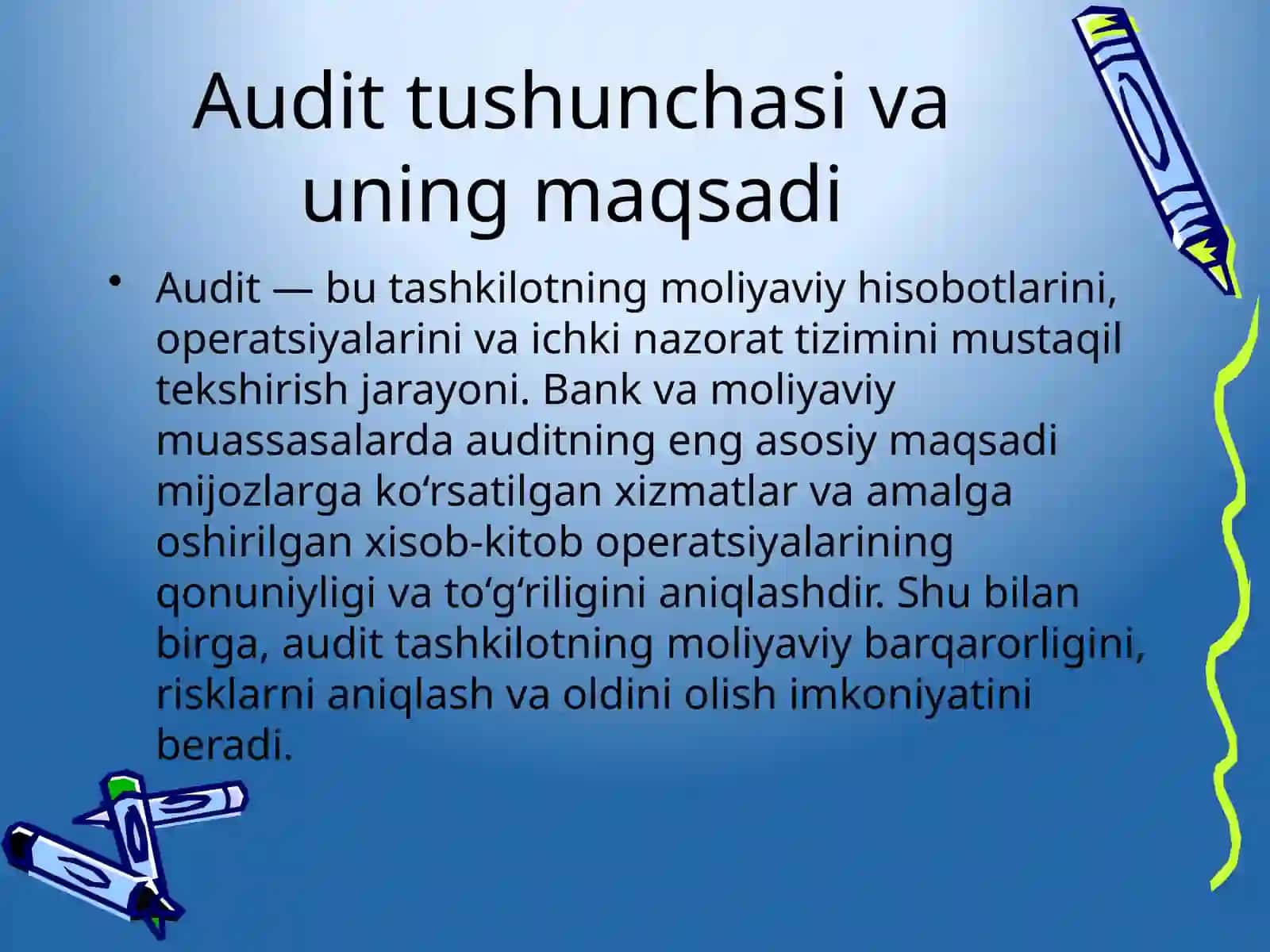 Mijozlarga ko‘rsatilgan xisob kitob operatsiyalarini auditdan o‘tkazish tartiblari 4