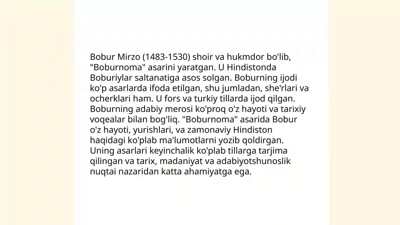 Boburning hayoti 4