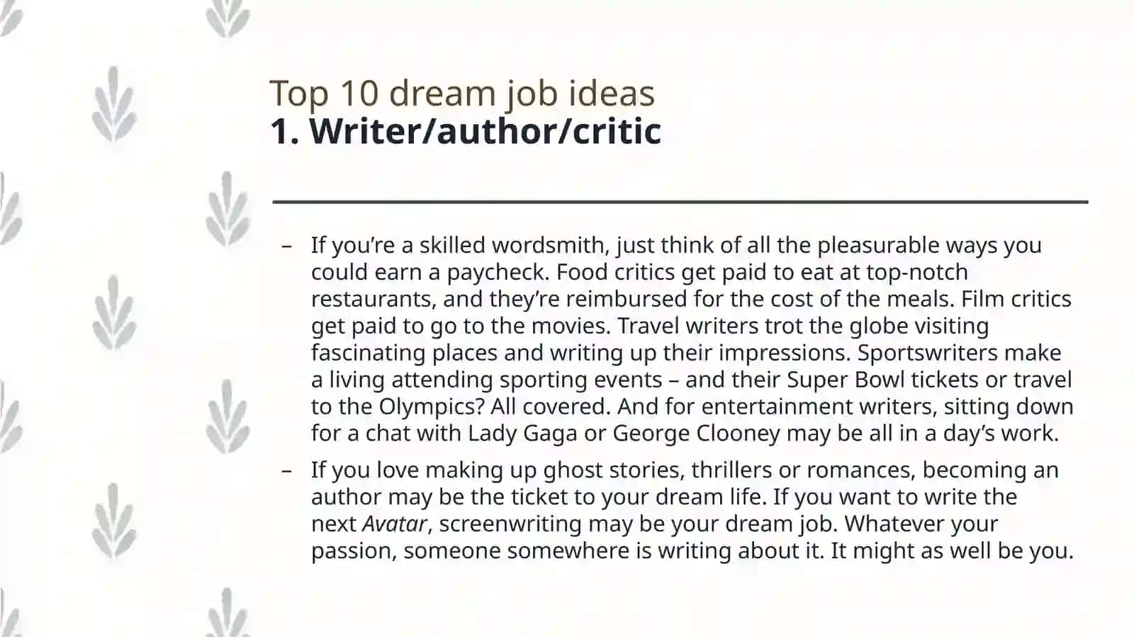 Dream jobs 4