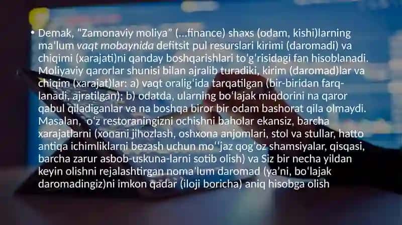 Zamonaviy moliya 4