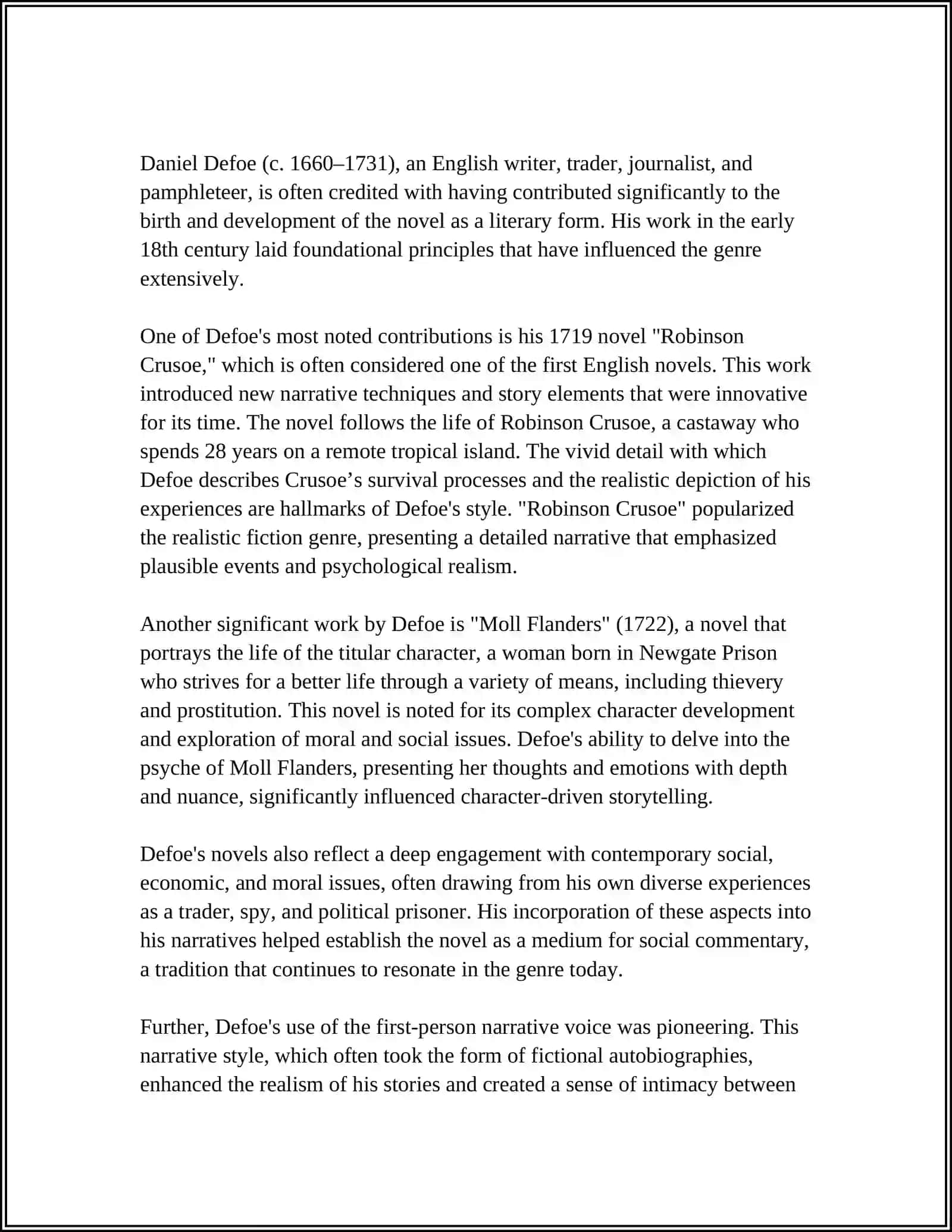 DANIEL DEFOE 4