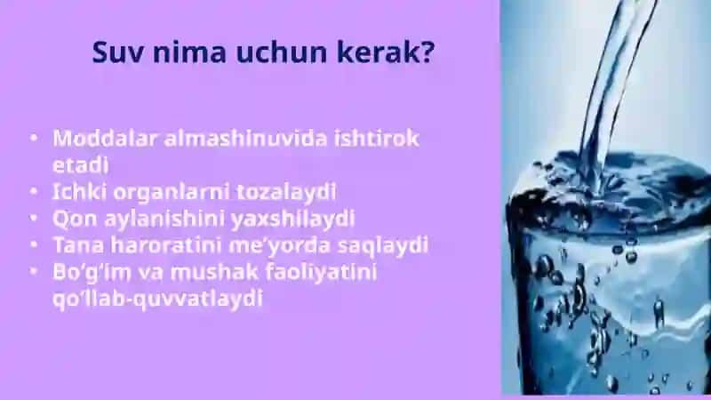 Suv salomatlik omili. 4