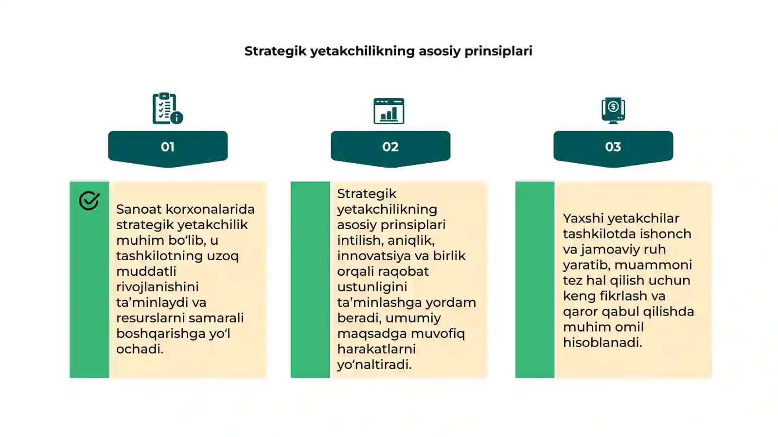 Sanoat korxonalarida strategik yetakchilik 4