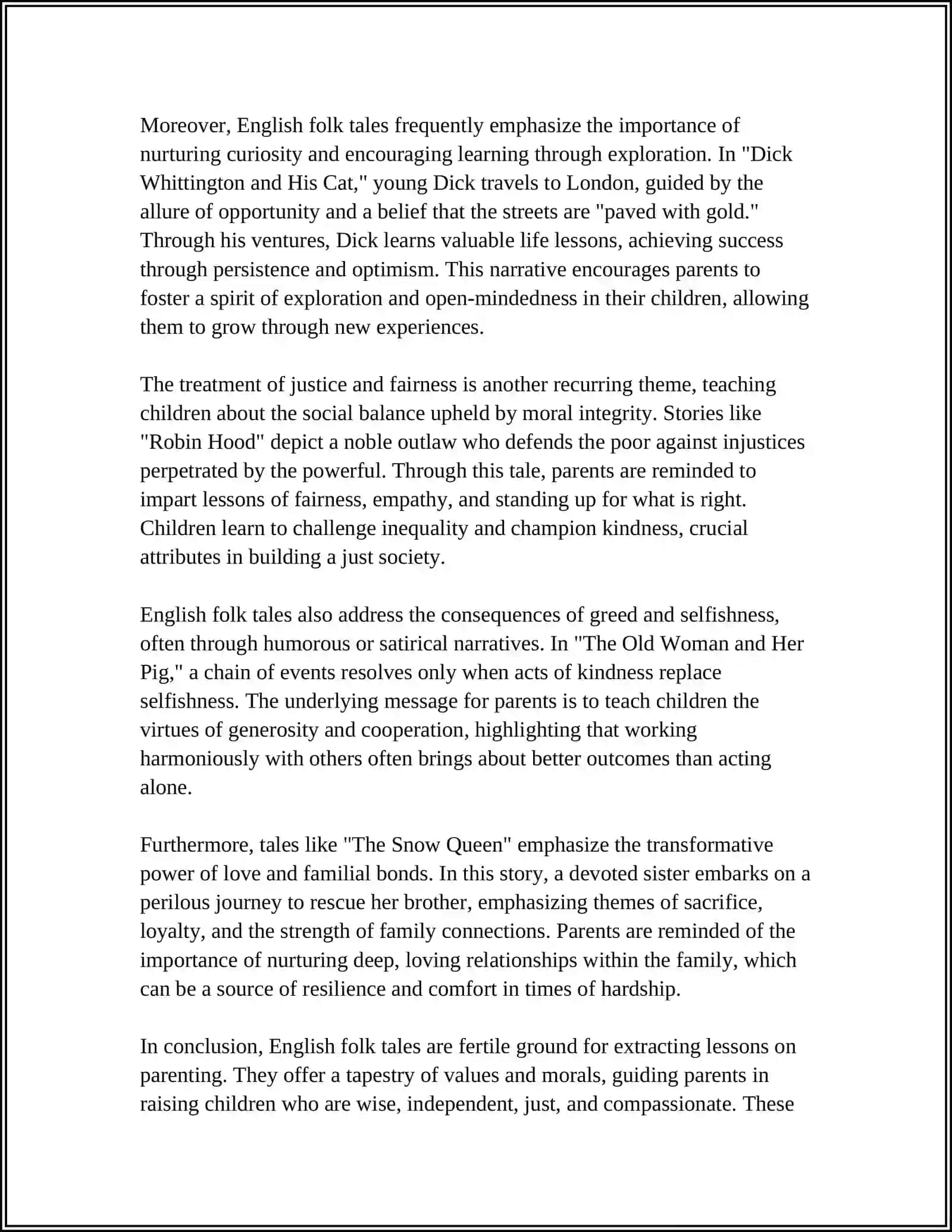 CHILD REARING AND ENGLISH FOLK TALES 4