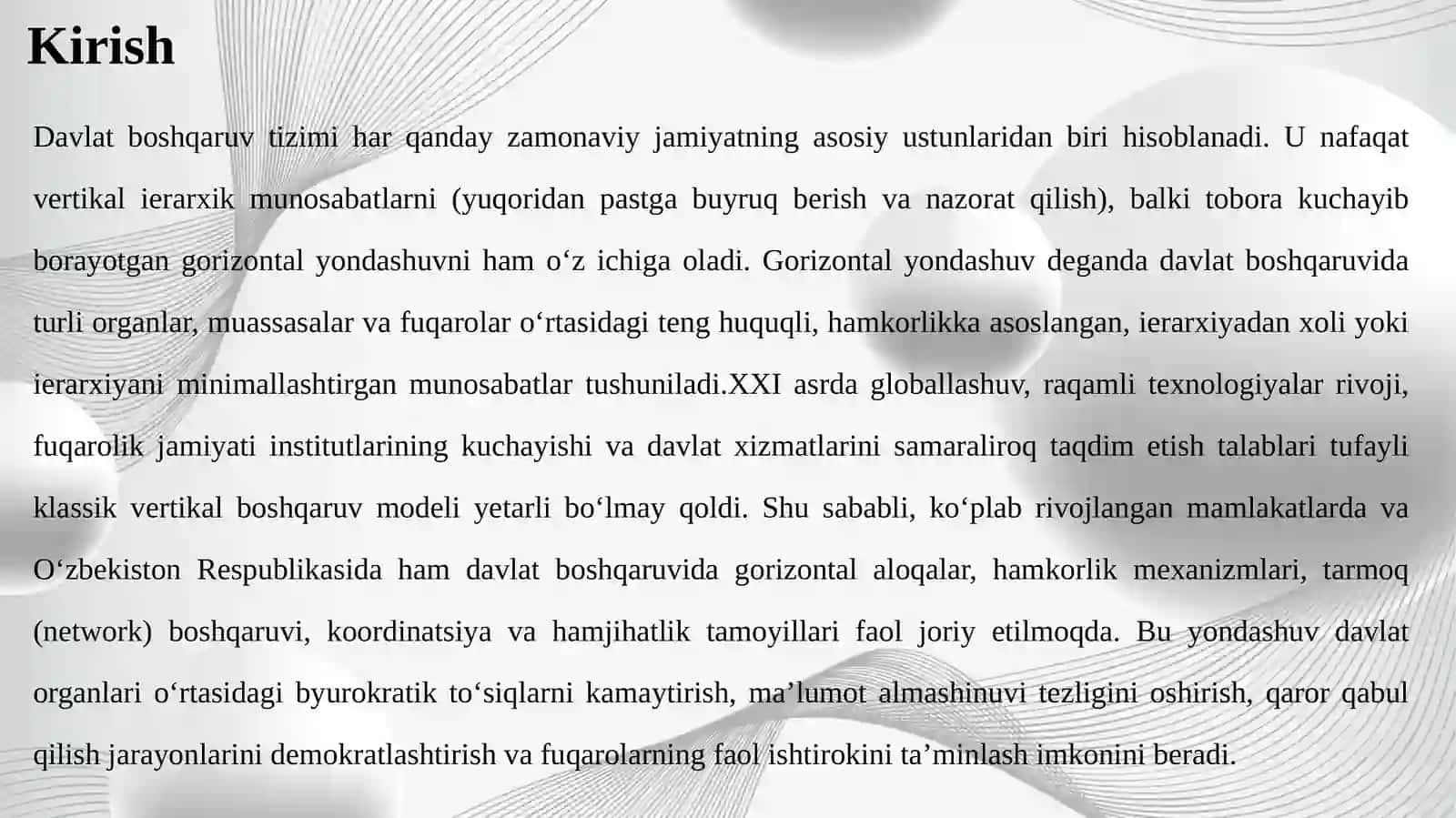 DAVLAT BOSHQARUVIDA GORIZONTAL YONDASHUVNI NAZARIY HUQUQIY JIHATI 4
