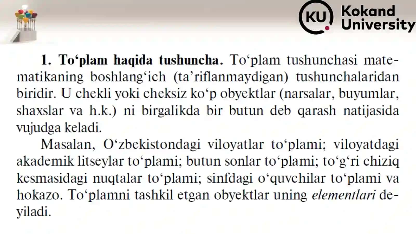 Iqtisodchilar uchun matematika I 4