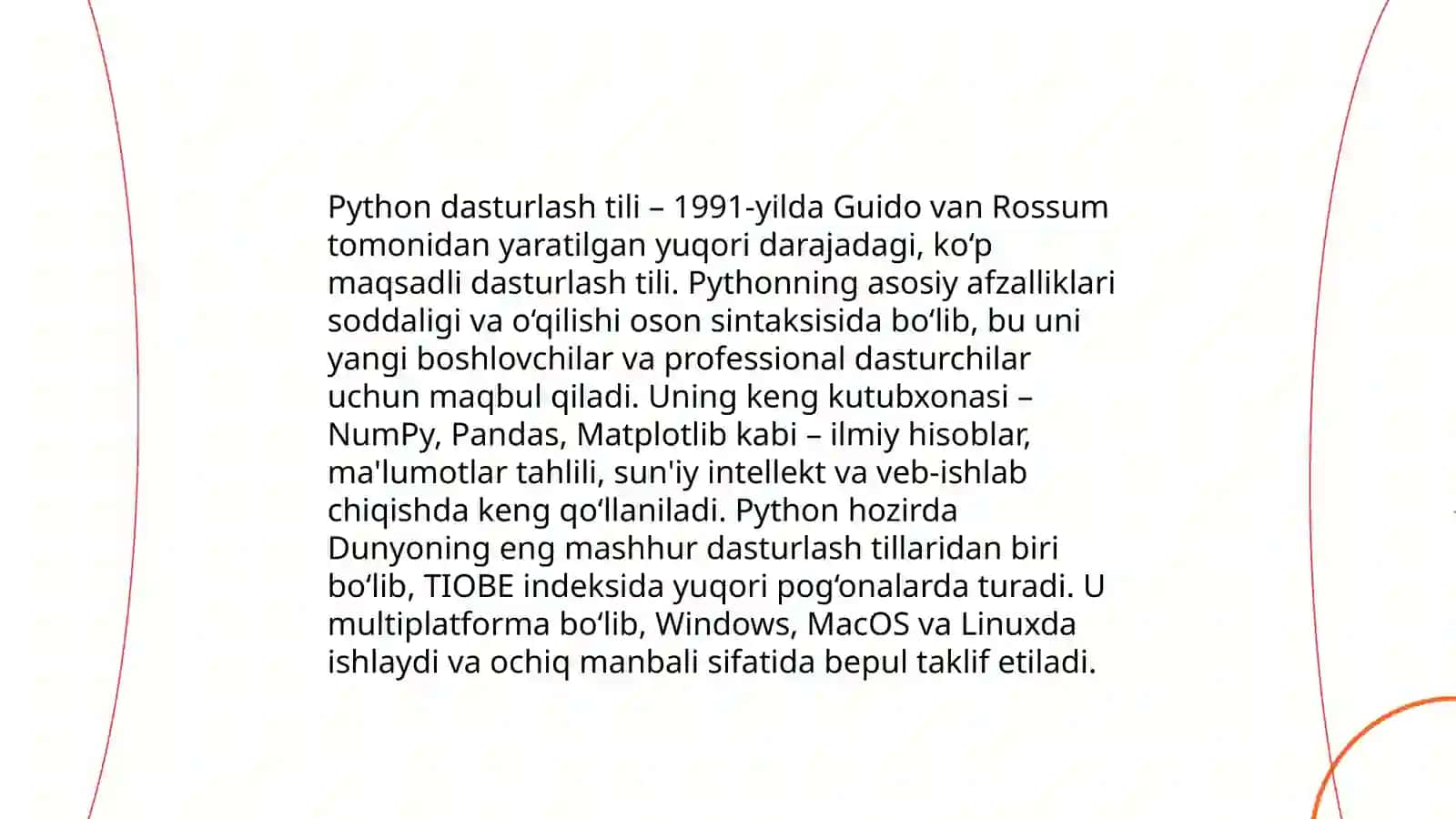 Yuqori darajali dasturlash tillari 4