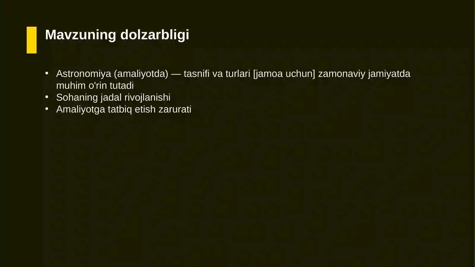 Astronomiya (amaliyotda) — tasnifi va turlari [jamoa uchun] 4