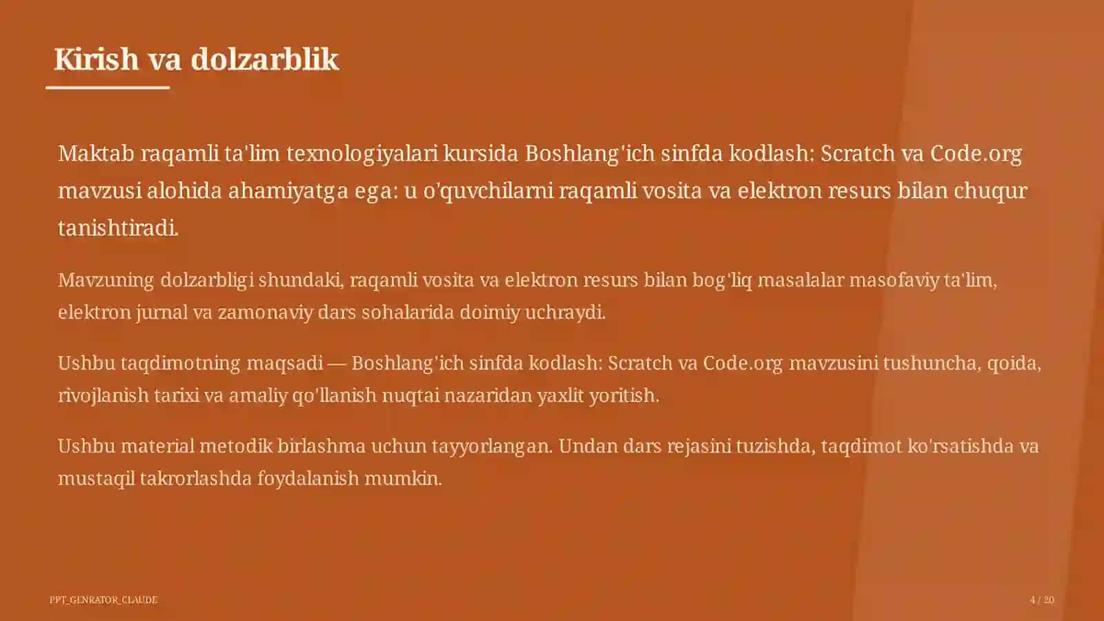 Boshlang'ich sinfda kodlash: Scratch va Code.org 4