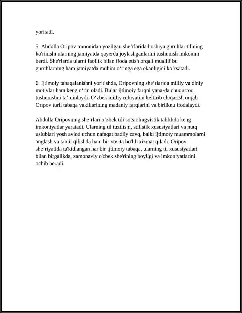 ABDULLA ORIPOV SHEʼRLARI TILINING SOTSIOLINGVISTIK TAHLILI 4