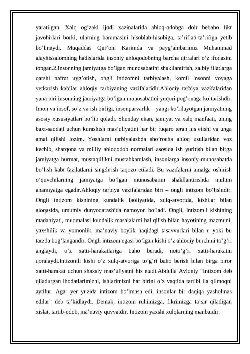 MAKTAB O’QUVCHILARINI TARBIYALASHDA MILLIY AN’ANALARDAN FOYDALANISH 4