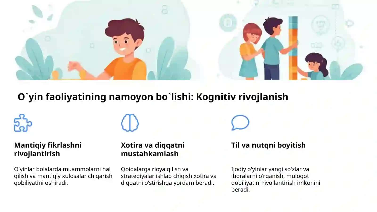 O'yin faoliyati: Rivojlanish va namoyon bo'lish 4