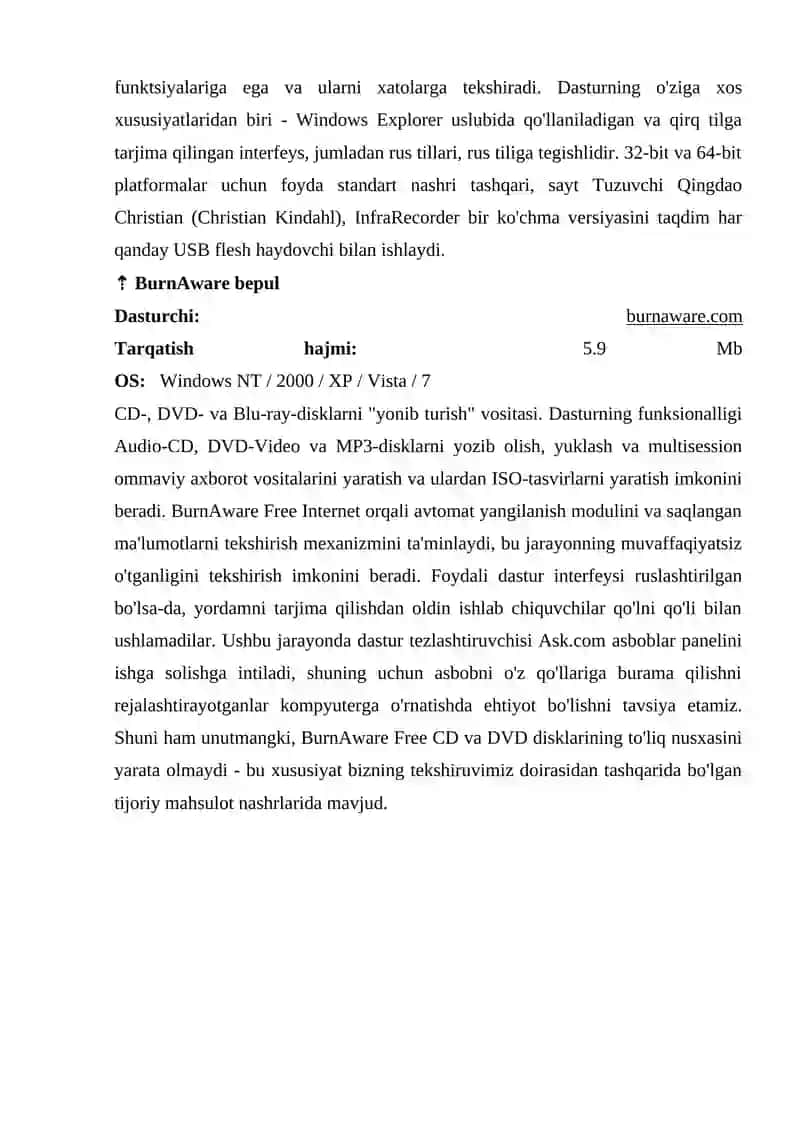 DISKNI YOZISH UCHUN DASTURI 4