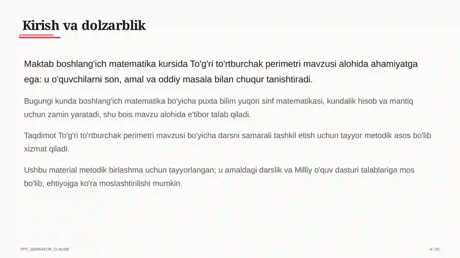 To'g'ri to'rtburchak perimetri (2-sinf) 4