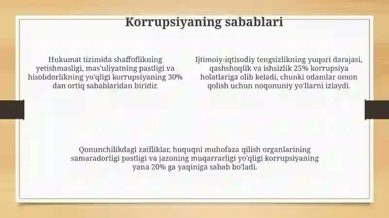 Korrupsiyaning mohiyati va uning oqibatlari 4