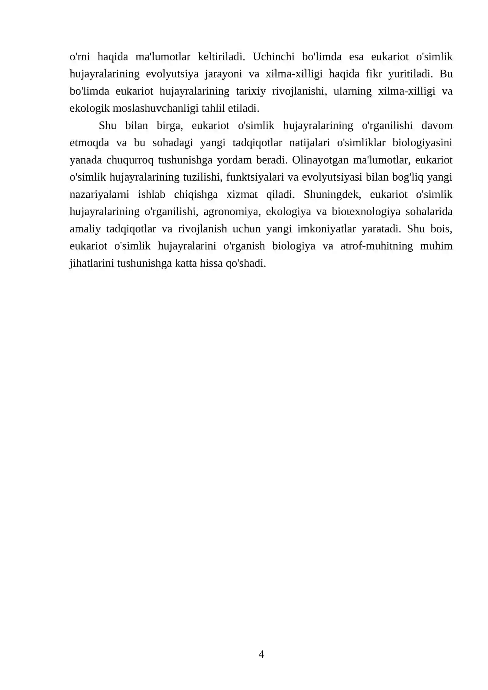 Eukariot oʻsimlik hujayralari 4