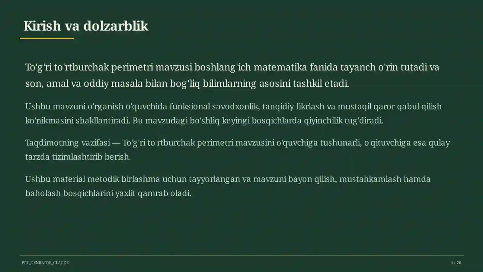 To'g'ri to'rtburchak perimetri (2-sinf) 4
