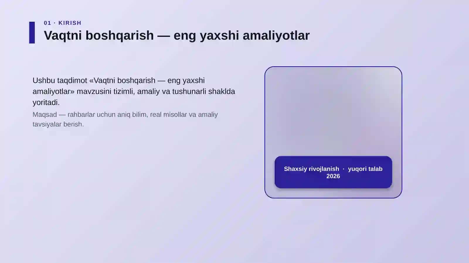 Vaqtni boshqarish — eng yaxshi amaliyotlar 4