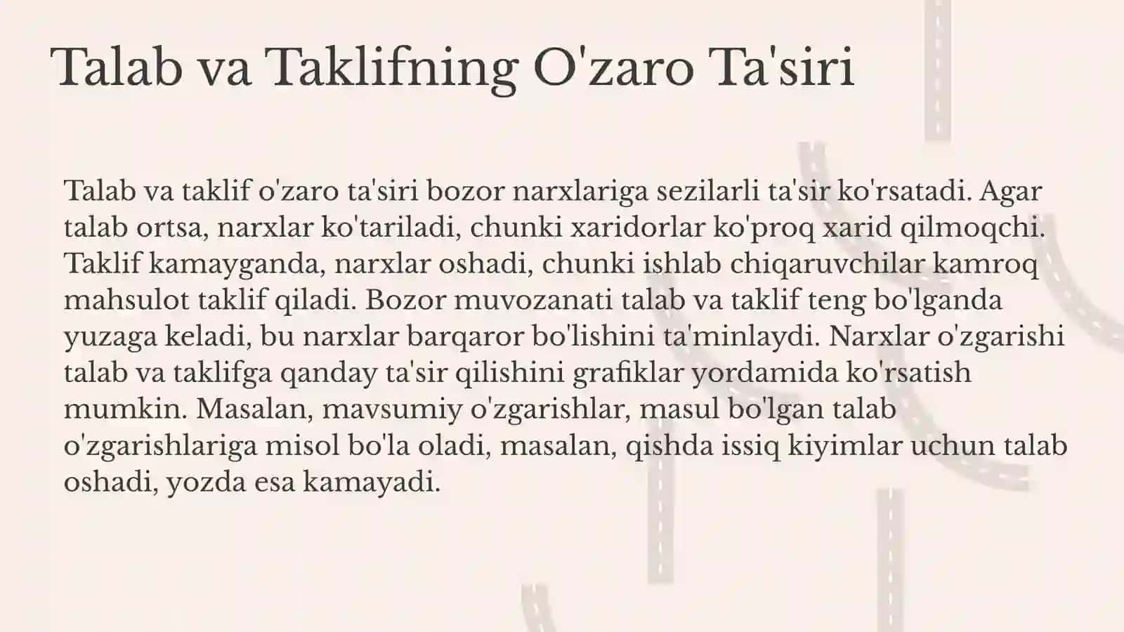 Talab va taklif nazariyasi 4